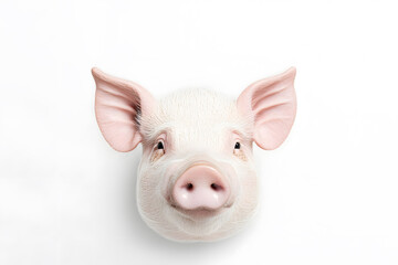 Fototapeta premium Close-Up Portrait of a Pink Pig