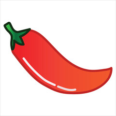 Red hot chili icon vector illustration