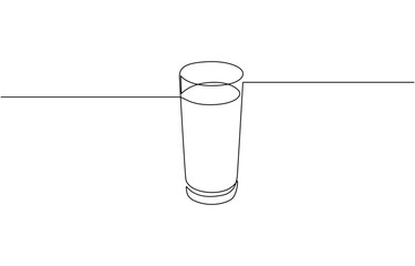 One continuous line drawing of bottle and glass with milk containt. Beverage design concept vector illustration, Pitcher for milk line continuous drawing vector.