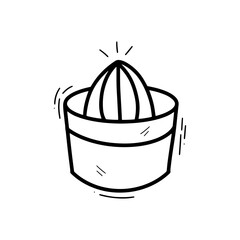 Hand Drawn Juicer Illustration. Doodle Vector. Isolated on White Background - EPS 10 Vector