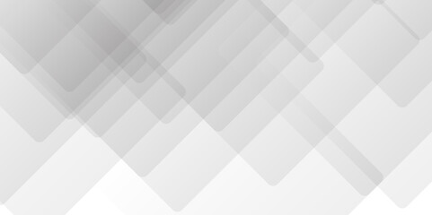 Abstract minimal geometric white and gray light background design. white transparent material in triangle diamond and squares shapes in random geometric pattern.	