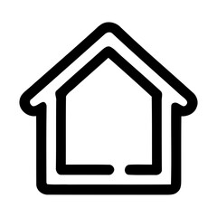 ikon rumah dan gedung sederhana dengan latar belakang putih dan biru untuk real estat dan desain web