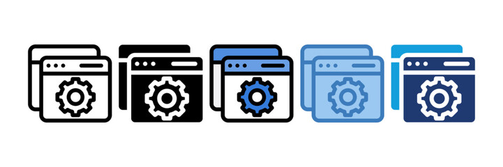 Browser Setting Icon Element For Design