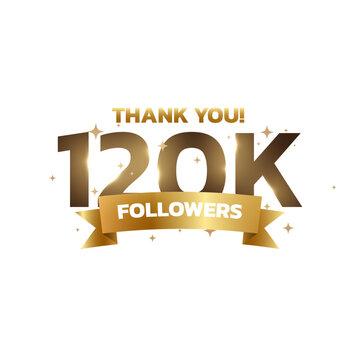 Thank you 110k to 190k followers background, greeting for fans. Followers thank you background design.