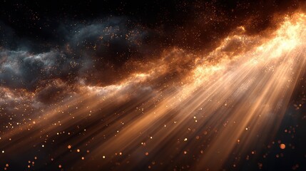 Glowing Light Rays and Embers Abstract Background