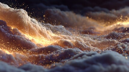 Glowing Embers in a Cloudlike Landscape