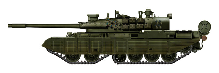 TR-85M1T4 (MBT concept based on the TR-85M1 tank, using a chassis with tandem tracks) © Tikros