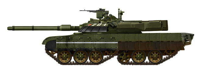 MTT-55 (MBT concept based on the MT-55 tank, using a chassis with tandem tracks) © Tikros