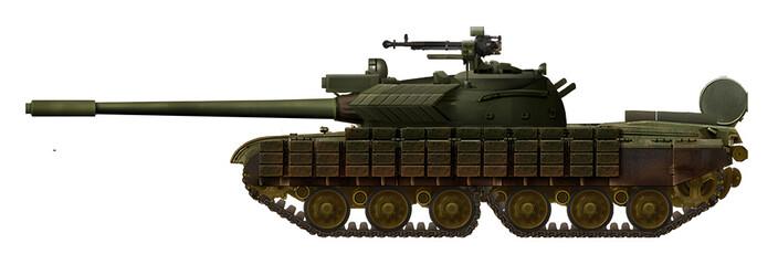 Obj-156T (MBT concept based on the T-64 tank, using a chassis with tandem tracks, a turret from the T-55 and a 100mm gun) © Tikros
