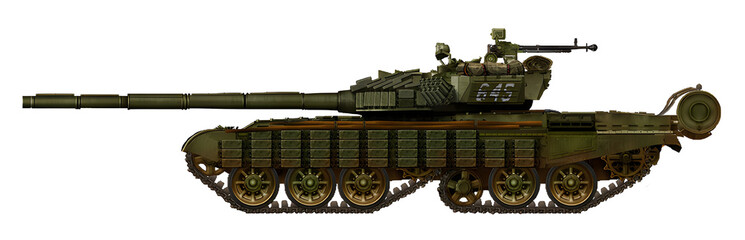 Obj-184T (MBT concept based on the T-72B tank, using a chassis with tandem tracks) © Tikros