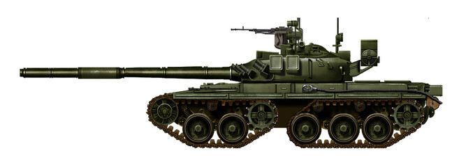 Obj-219T (MBT concept based on the T-80 tank, using a chassis with tandem tracks) © Tikros