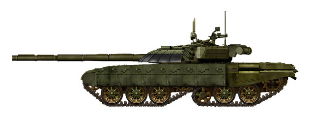 Obj-444TM (MBT concept based on the T-72AMT tank, using a chassis with tandem tracks) © Tikros