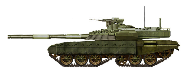 Obj-444TBE (Concept of a new MBT, using a chassis with tandem tracks, a new turret with an automatic loader and a 120mm gun) © Tikros