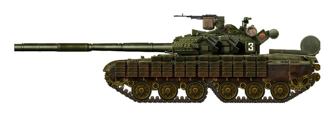 Obj-447AT (MBT concept based on the T-64BV tank, using a chassis with tandem tracks) © Tikros