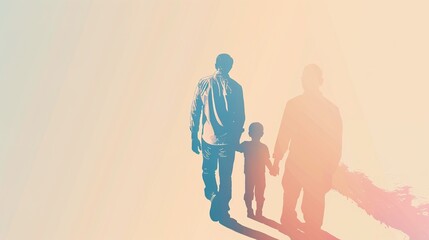 Simple Elegant Father's Day Poster Template: Minimalist Design Elements for Heartwarming Greeting Graphics