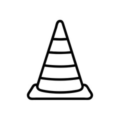 Construction Barrier Marking Off a Work Zone for Safety and Security