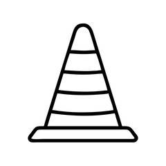 Construction Barrier Marking Off a Work Zone for Safety and Security