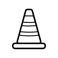 Construction Barrier Marking Off a Work Zone for Safety and Security