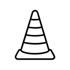 Construction Barrier Marking Off a Work Zone for Safety and Security