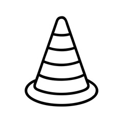 Construction Barrier Marking Off a Work Zone for Safety and Security