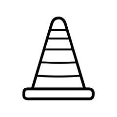 Construction Barrier Marking Off a Work Zone for Safety and Security