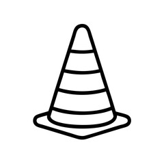 Construction Barrier Marking Off a Work Zone for Safety and Security