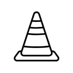 Construction Barrier Marking Off a Work Zone for Safety and Security