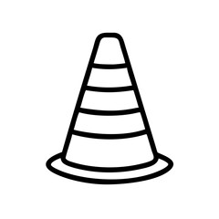 Construction Barrier Marking Off a Work Zone for Safety and Security