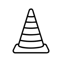 Construction Barrier Marking Off a Work Zone for Safety and Security