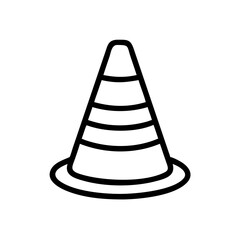 Construction Barrier Marking Off a Work Zone for Safety and Security