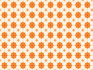 Seamless pattern with vintage floral design, featuring orange and yellow flowers for fabric, wallpaper, or paper decor