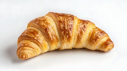 Croissant on white background