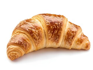 Croissant on white background