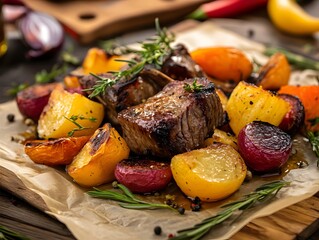 Culinary Innovation Beef Tallow Cooked Roasted Vegetables