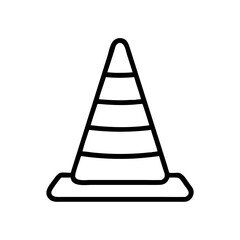 Construction Barrier Marking Off a Work Zone for Safety and Security