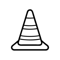 Construction Barrier Marking Off a Work Zone for Safety and Security