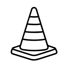 Construction Barrier Marking Off a Work Zone for Safety and Security