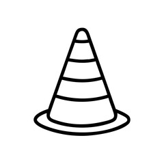 Construction Barrier Marking Off a Work Zone for Safety and Security