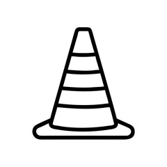 Construction Barrier Marking Off a Work Zone for Safety and Security