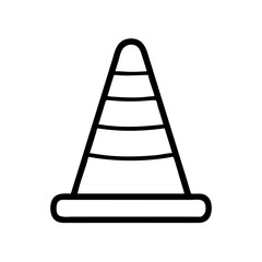 Construction Barrier Marking Off a Work Zone for Safety and Security