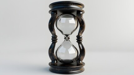 Hourglass on white background