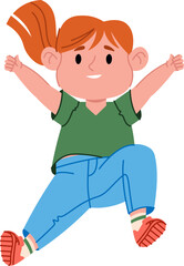Joyful Girl Jumping