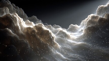 Luminous Cloud Formations in Dark Space