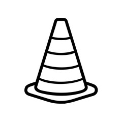 Construction Barrier Marking Off a Work Zone for Safety and Security	
