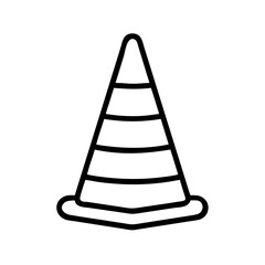 Construction Barrier Marking Off a Work Zone for Safety and Security	
