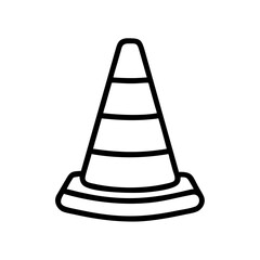 Construction Barrier Marking Off a Work Zone for Safety and Security	
