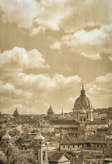 Rome old postcard - vintage style, retro texture