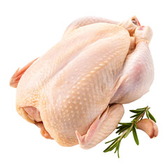 Fresh Whole Chicken with Herbs, Perfect for Culinary Inspiration