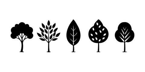 Obraz premium tree icon vector set