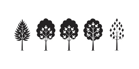 tree icon vector set